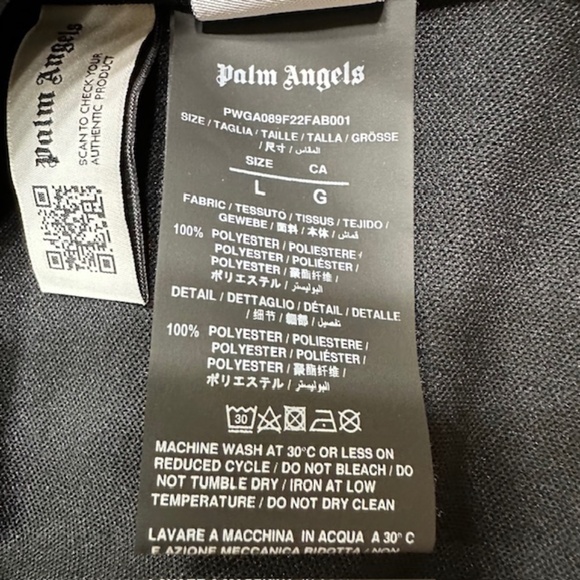 🔥HOST PICK🔥Palm Angels Classic Track Shirt Jacket Black with White Stripes🌸 - Picture 8 of 14